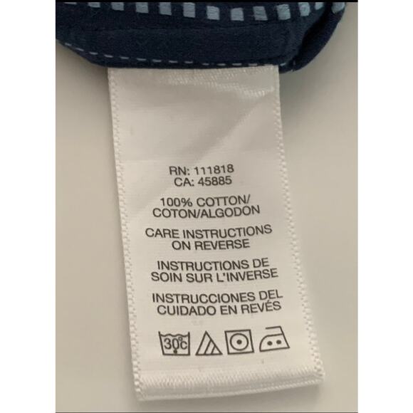 MICHAEL KORS Mens Blue and White Striped Dress Shirt Button Down Long Sleeve XL - Picture 3 of 11